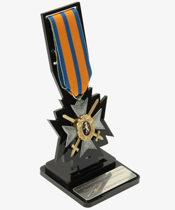 Display Stand, Princely Schwarzburg Cross of Honor – Cross 3rd Class with Swords